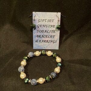 ✨Gift Set✨ - Sodalite Bracelet and Earrings